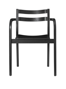 Scaun dining negru din lemn Boda Ferm Living