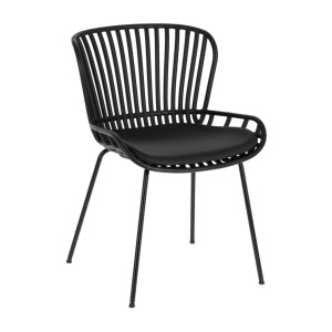Scaun dining negru din metal Surpik Kave Home