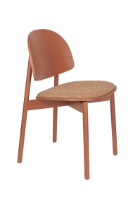 Scaun dining rosu din textil Sunrise Zuiver