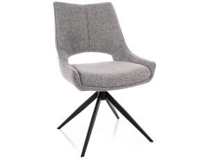 Scaun dining rotativ gri din textil Fino I The Home Collection