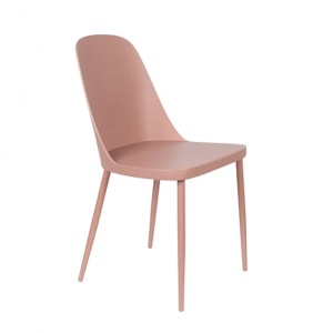 Scaun dining roz din metal Pip Quiet Object