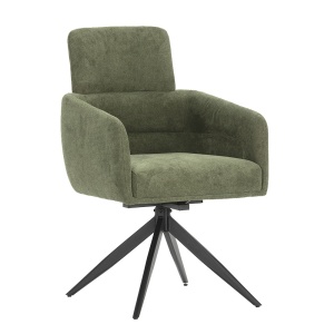Scaun dining verde din textil Aixa Quiet Object