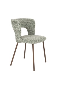 Scaun dining verde din textil Chelsea Quiet Object
