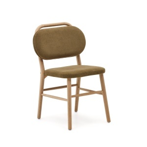 Scaun dining verde din textil Helda Kave Home