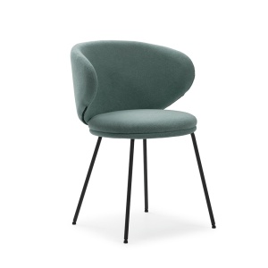 Scaun dining verde din textil Rush The Home Collection