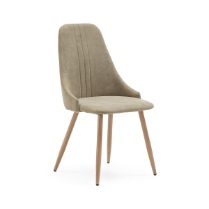 Scaun dining verde din textil Seul The Home Collection