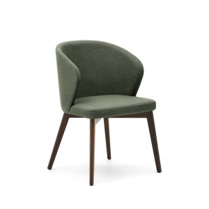 Scaun dining verde/maro inchis din textil Darice Kave Home
