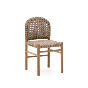 Scaun exterior dining maro din lemn Tavira Kave Home