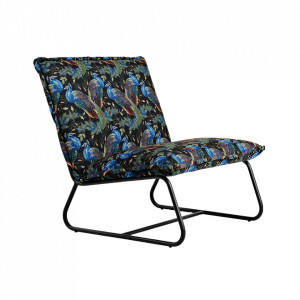 Scaun lounge multicolor din poliester si metal Blue Bird Custom Form