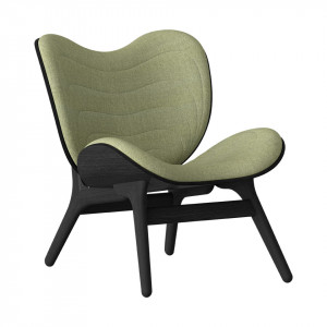 Scaun lounge verde/negru din poliester si lemn A Conversation Piece Umage