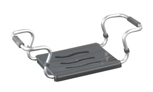 Scaun pentru baie extensibil argintiu/gri din metal Secura Wenko