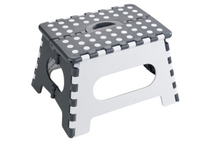 Scaunel pliabil din plastic alb/gri Secura Wenko