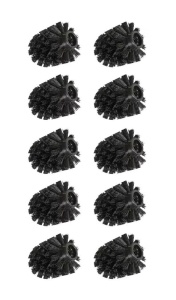 Set 10 rezerve perie toaleta negre din plastic Tony Wenko