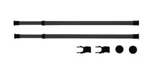 Set 2 bare pentru suport umerase negru din metal Herkules Wenko
