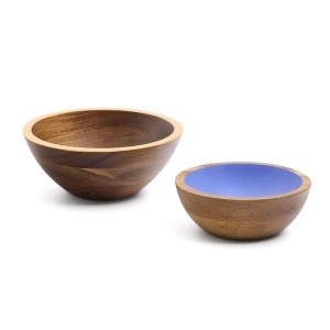 Set 2 boluri maro din lemn 15 cm Zairin Kave Home