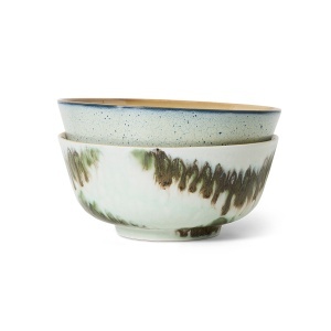 Set 2 boluri multicolore din ceramica 19 cm 70s ceramics Minimalist HKliving