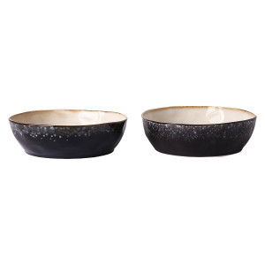 Set 2 boluri pentru paste negru din ceramica 20 cm Galaxy HK Living