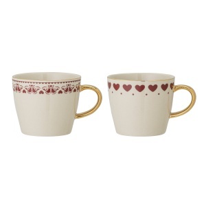 Set 2 cani multicolore din ceramica 300 ml Jolly Bloomingville