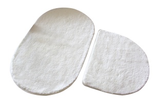 Set 2 covorase de baie ecru din fibre sintetice Colors of Oval The Home Collection
