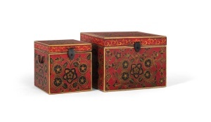 Set 2 cufere multicolore din lemn Myst Giner y Colomer