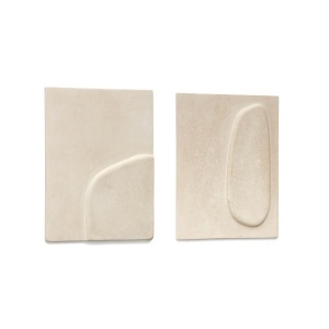 Set 2 decoratiuni pentru perete bej din fibre naturale 29x39 cm Mirta Kave Home