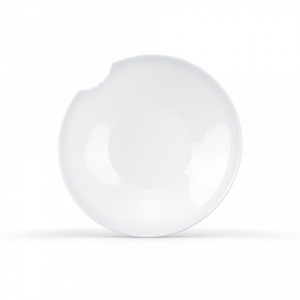 Set 2 farfurii adanci albe din ceramica 18 cm Bite Tassen