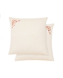 Set 2 fete de perna ecru din bumbac 65x65 cm Virelda Kave Home
