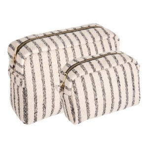 Set 2 genti pentru cosmetice bej nisipiu din fibre sintetice Nador House Nordic