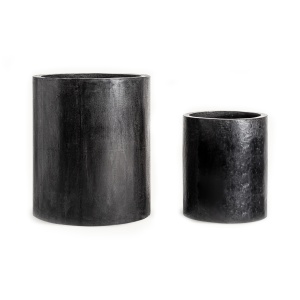 Set 2 ghivece negre din fibre sintetice Dorian Vical Home