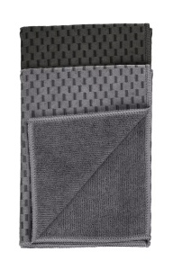 Set 2 lavete bucatarie negre din fibre sintetice 40x60 cm Miko Wenko