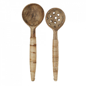 Set 2 lingurite maro din lemn Chiny Madam Stoltz