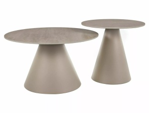 Set 2 mese de cafea crem din metal Hill II The Home Collection