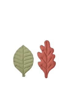 Set 2 perne verzi/maro din bumbac Leaf Ferm Living