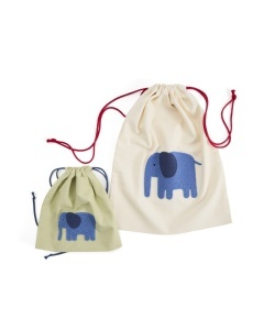 Set 2 sacose multicolore din bumbac Tandani Bloomingville