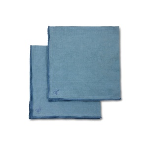 Set 2 servete albastre din fibre naturale 50x50 cm Ease HKliving
