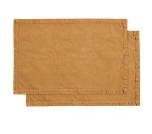 Set 2 servete galben mustar din bumbac 35x50 cm Lerava Kave Home