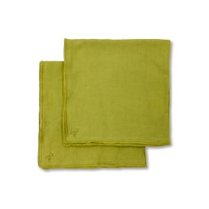 Set 2 servete verde lamaie din fibre naturale 50x50 cm Ease HKliving