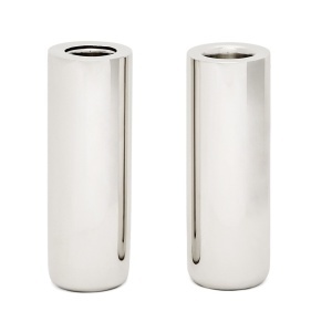 Set 2 suporturi lumanare argintii din metal 11 cm Nirela Kave Home