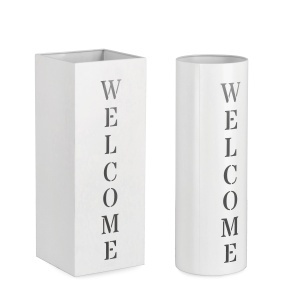 Set 2 suporturi pentru umbrele albe din metal Dyrin Bizzotto
