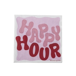 Set 20 servetele multicolore din hartie 33x33 cm Rosy Bloomingville