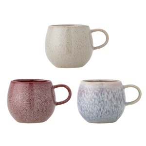 Set 3 cani multicolore din ceramica 500 ml Addison Bloomingville