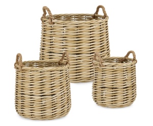 Set 3 cosuri maro din fibre sintetice Julen High Bizzotto