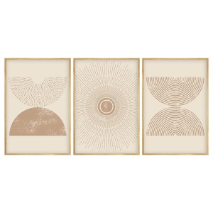 Set 3 tablouri multicolore din lemn 50x70 cm Huhu258 The Home Collection