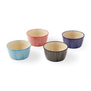 Set 4 boluri multicolore din ceramica 14 cm Marine Pols Potten