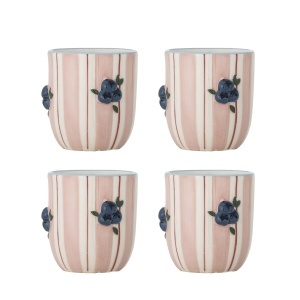 Set 4 cesti multicolore din ceramica 235 ml Carry Bloomingville