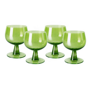 Set 4 pahare pentru vin verde lime din sticla 250 ml Emeralds HK Living