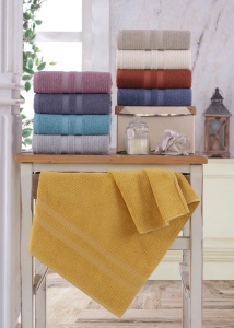 Set 6 prosoape multicolore din fibre naturale 50x90 cm Ayliz The Home Collection