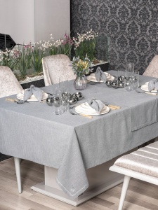 Set 8 textile bucatarie gri din fibre Pera The Home Collection