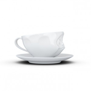 Set Ceasca cu farfurioara alba din ceramica 200 ml Tasty Tassen