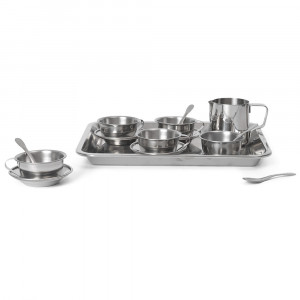 Set de joaca 15 piese argintiu din metal Toro Ferm Living